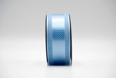Ezüst kék szaggatott szatén középső áttetsző szalag_K1746-K31